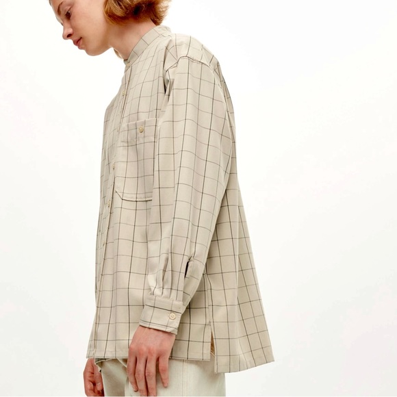 Lemaire oversized premium uniqlo casual flannel shirt - Picture 3 of 9